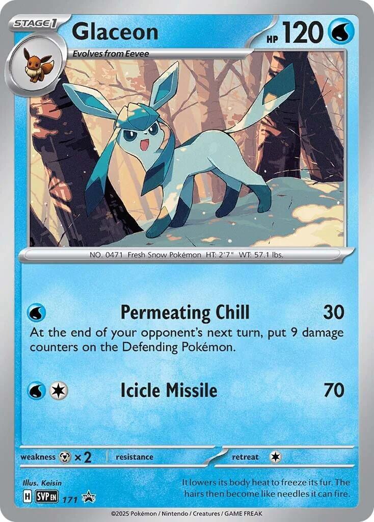 2025 POKEMON SVP EN-SV BLACK STAR PROMO 171 GLACEON PSA 9