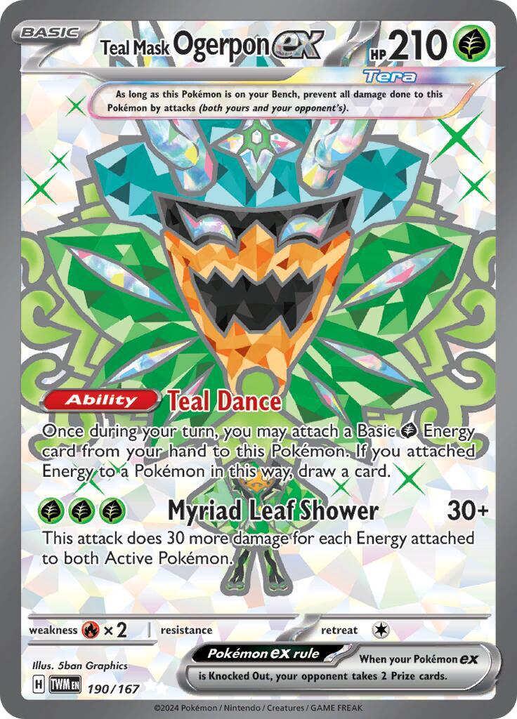 Teal Mask Ogerpon ex 190/167 Sv06: Twilight Masquerade Holo