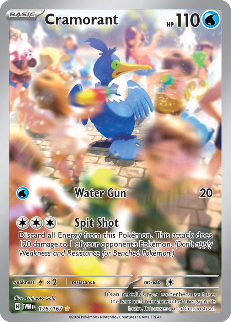 Cramorant 176/167 PSA 9 Illustration Rare Twilight Masquerade Holo Pokemon