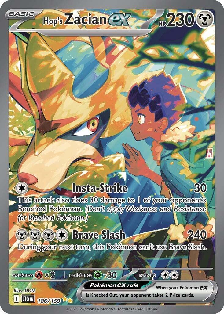 Hop's Zacian ex 186/159 Sv09: Journey Together Holo Near Mint (NM)