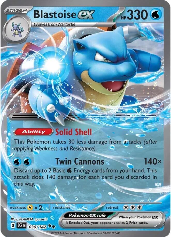 Blastoise ex 030/142 Sv07: Stellar Crown Holo PSA 9