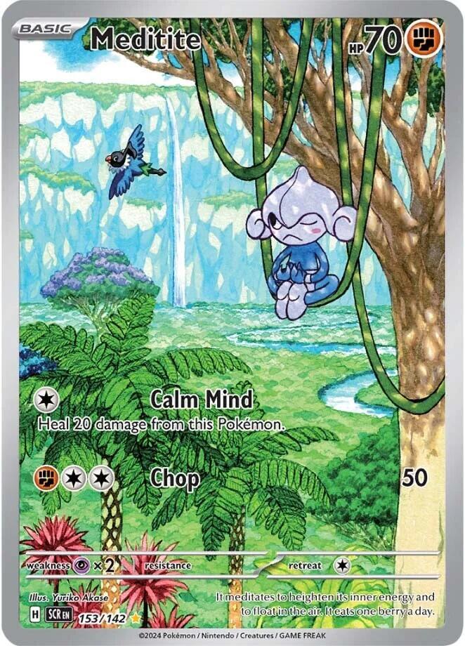PSA 9 Meditite 153/142 Illustration Rare Stellar Crown