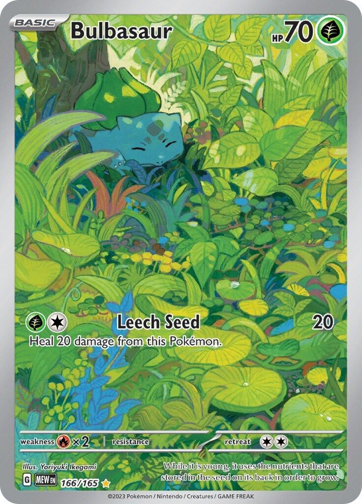 3- Bulbasaur 166/165 Sv: Scarlet & Violet 151 Holo NM