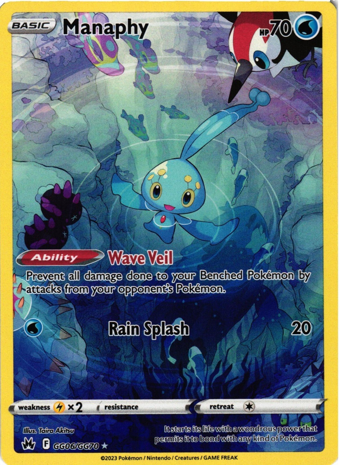 Manaphy GG06/GG70 SWSH: Crown Zenith: Galarian Gallery Holo NM