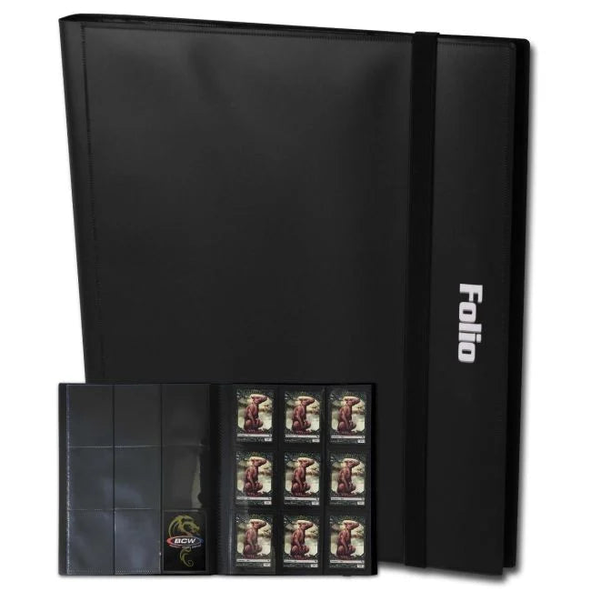 Folio 9 Pocket Double Pages - Black