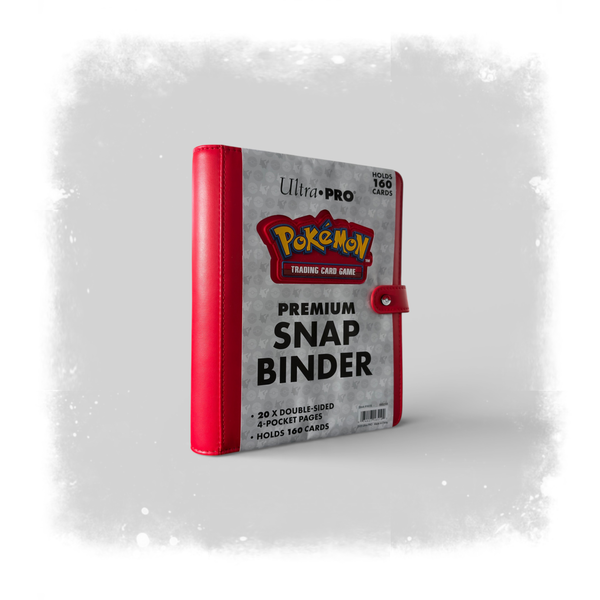 Ultra-PRO Pokemon 4 Pkt Red Premium Snap Binder with Logo