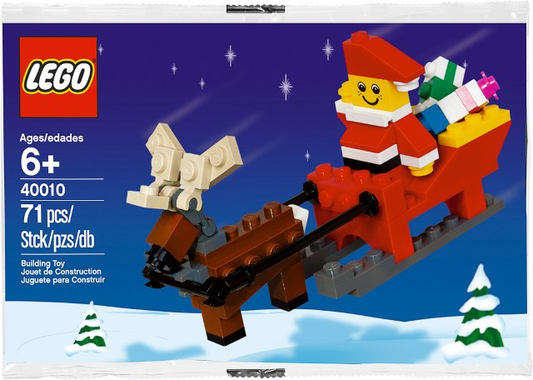 Santa with Sleigh Building Set Polybag 40010