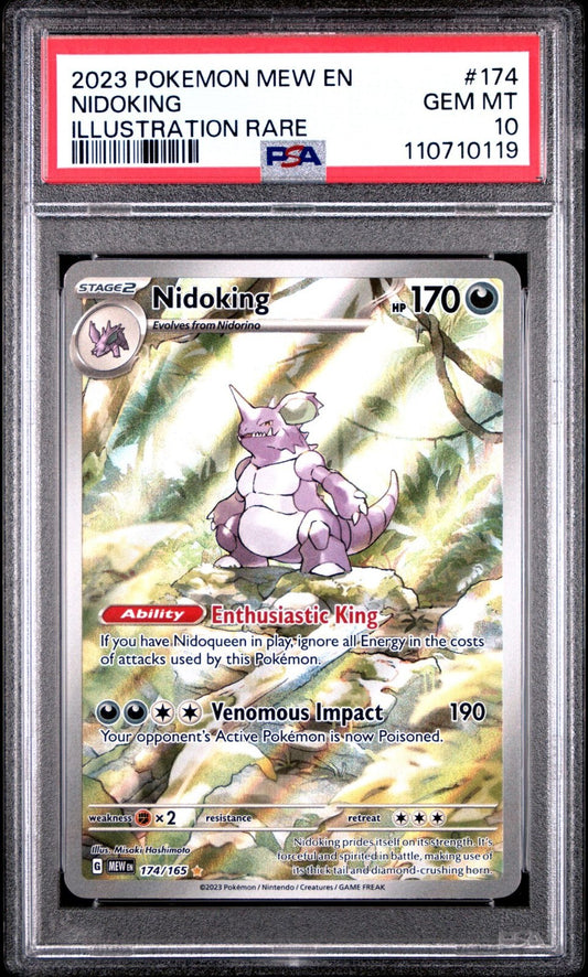 Nidoking 174/165 Sv: Scarlet & Violet 151 Holo PSA 10