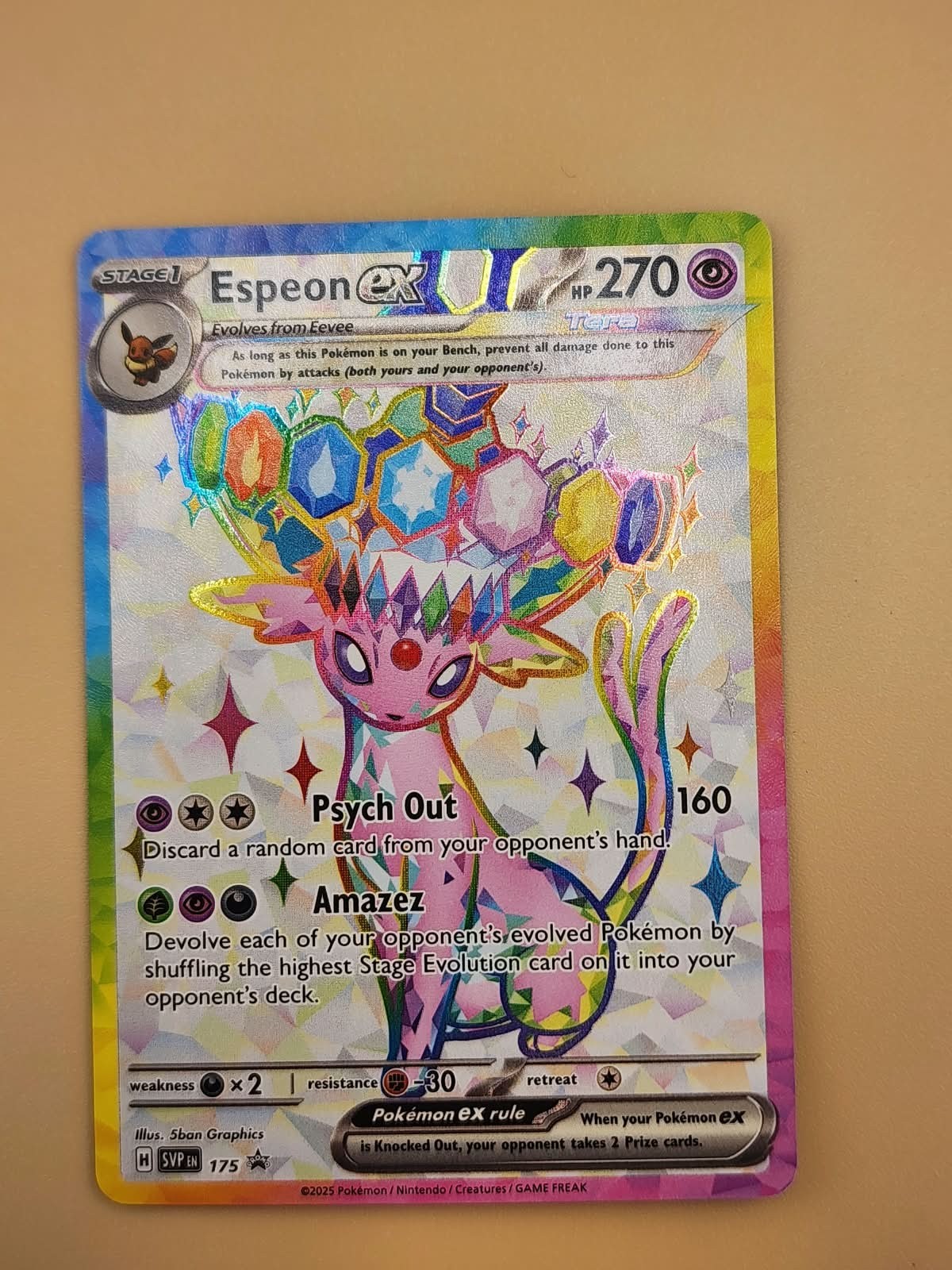 Espeon ex 175 Sv: Scarlet & Violet Promo Cards Holo Near Mint NM