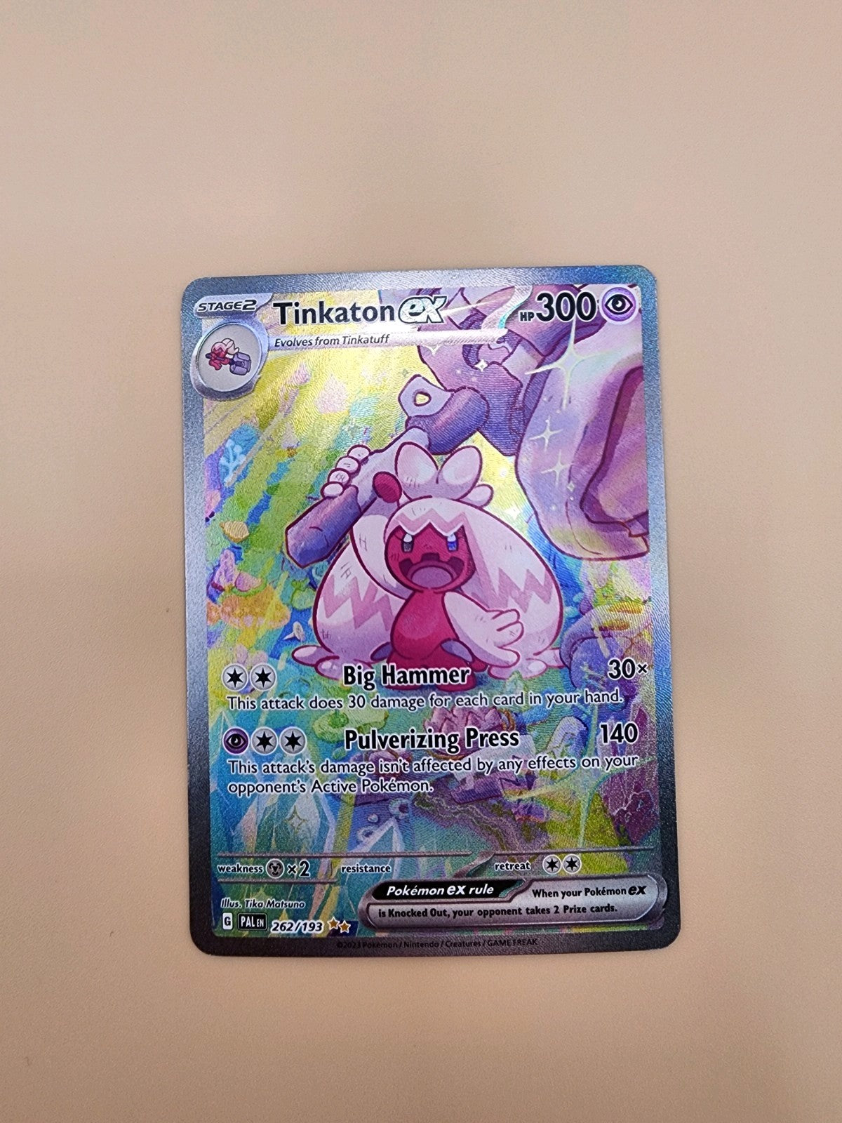 Tinkaton ex 262/193 Sv02: Paldea Evolved Holo