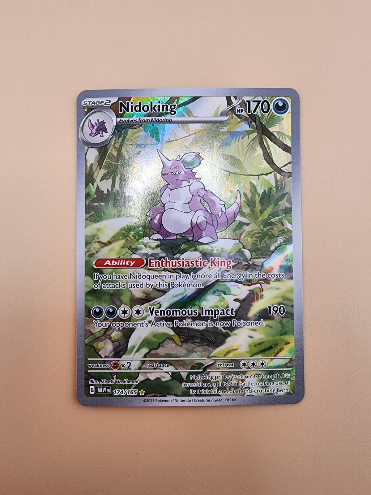 Nidoking 174/165 Sv: Scarlet & Violet 151 Holo Near Mint (NM)