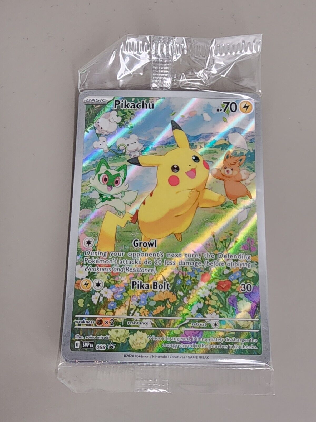 Pikachu SVP 088 Black Star Promos FA Paldea Adventure Chest Holo Pokémon 2024 NM