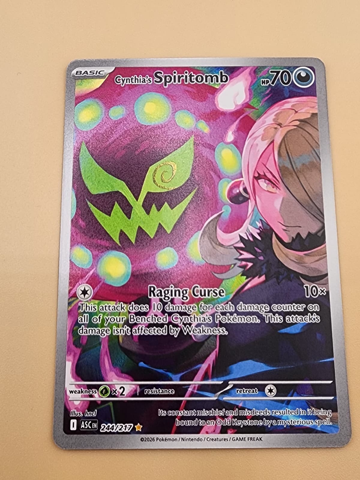 Cynthia's Spiritomb 244/217 Me: Ascended Heroes Holo Near Mint NM