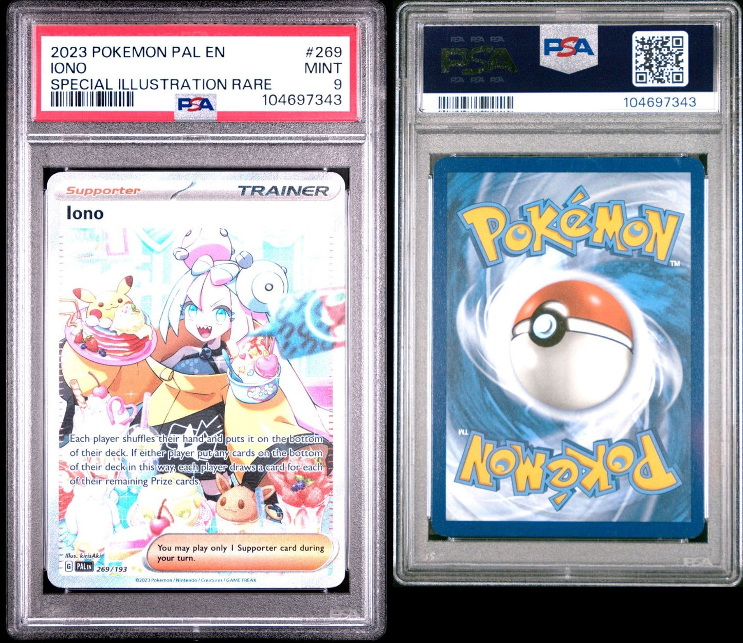 Iono 269/193 Sv02: Paldea Evolved Holo PSA 9 Mint