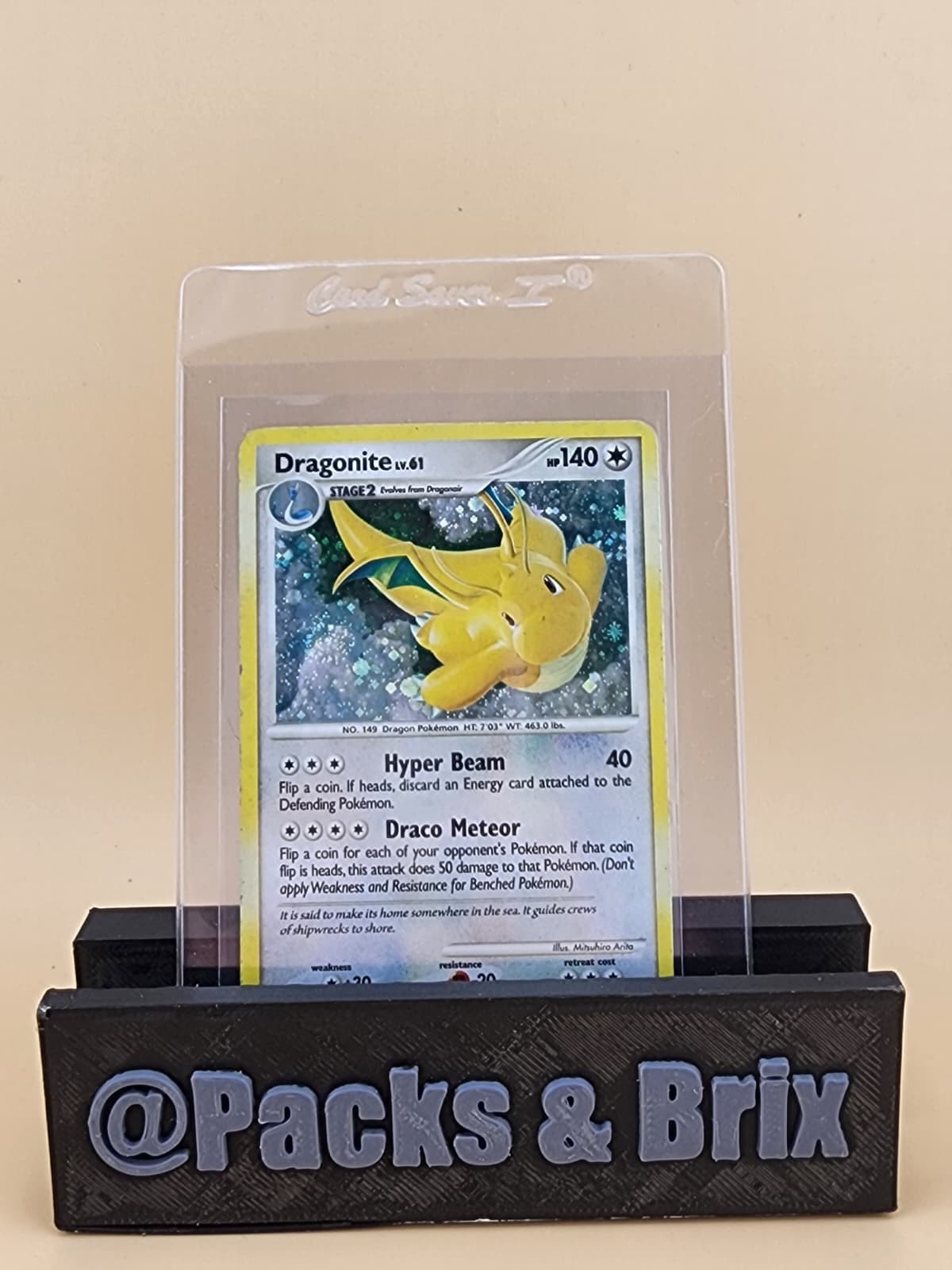 Dragonite 2/146 Legends Awakened Holo Heavily Played (HP)