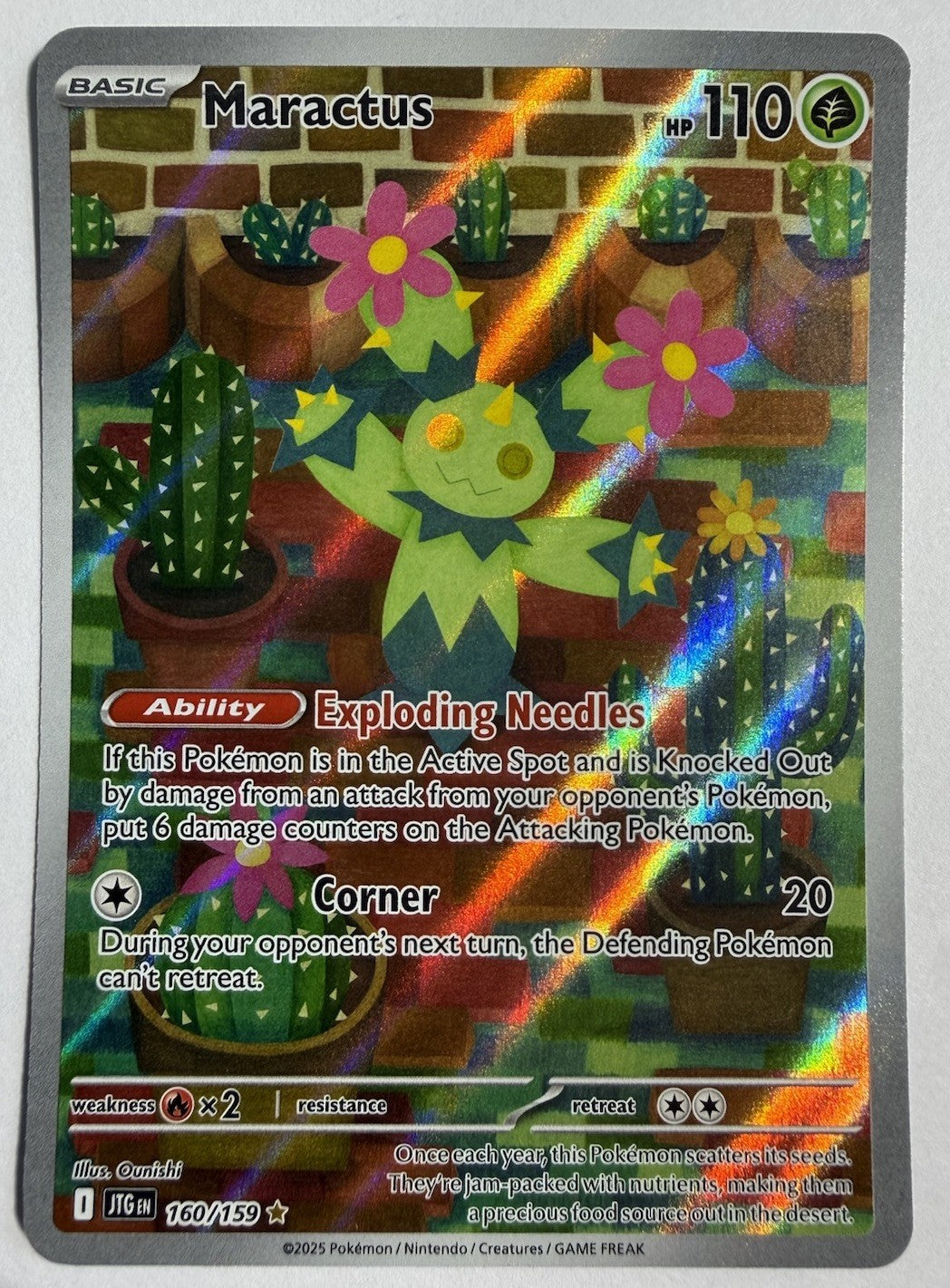 2025 Pokémon Journey Together Illustration ** MARACTUS **  160/159  PSA 9