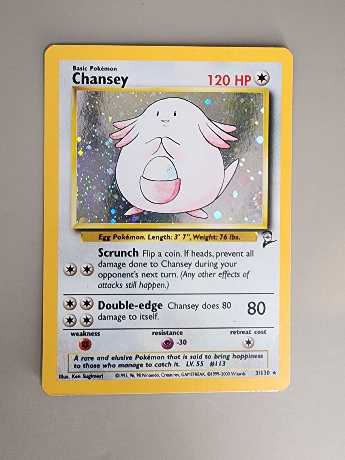 Chansey 003/130 Base Set 2 Holo MP