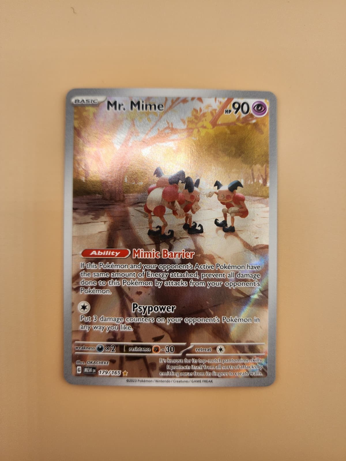 Mr. Mime 179/165 Sv: Scarlet & Violet 151 Holo Near Mint NM