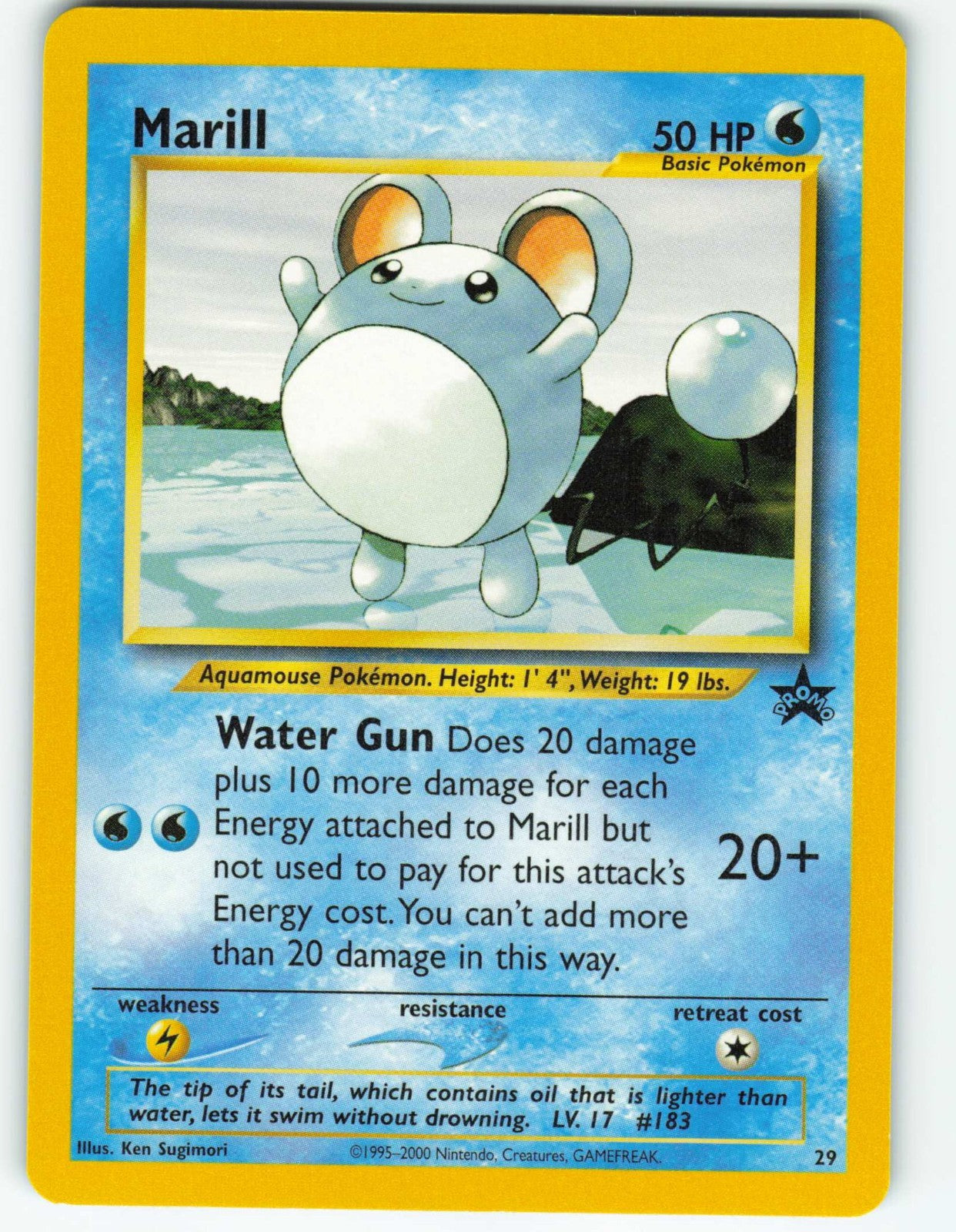 Marill 29/53 Wotc Promo Regular Moderately Played MP