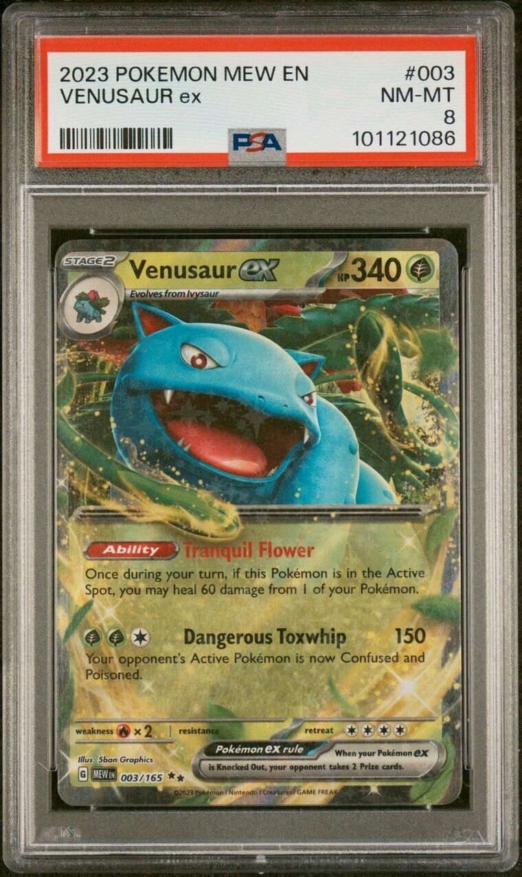 Venusaur #003/165 2023 Pokémon Mew EN-151  PSA NM-MT 8 ENGLISH