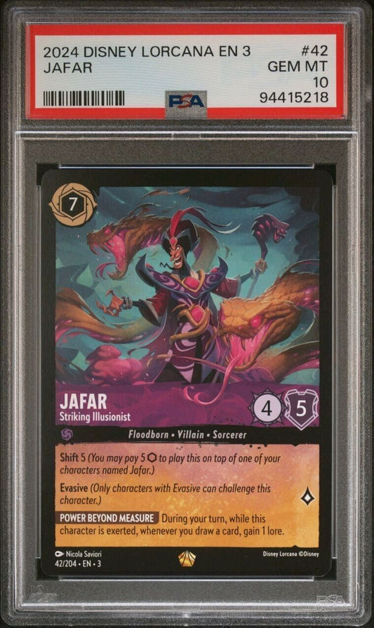 2024 Disney Lorcana Jafar #42 LEGENDARY PSA 10 GEM MINT