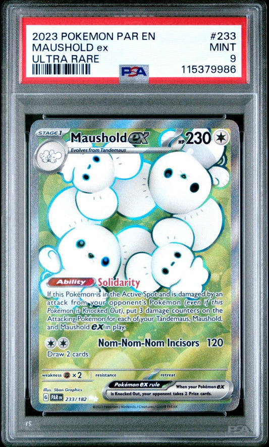 2023 POKEMON PAR EN-PARADOX RIFT ULTRA RARE #233 MAUSHOLD EX PSA 9