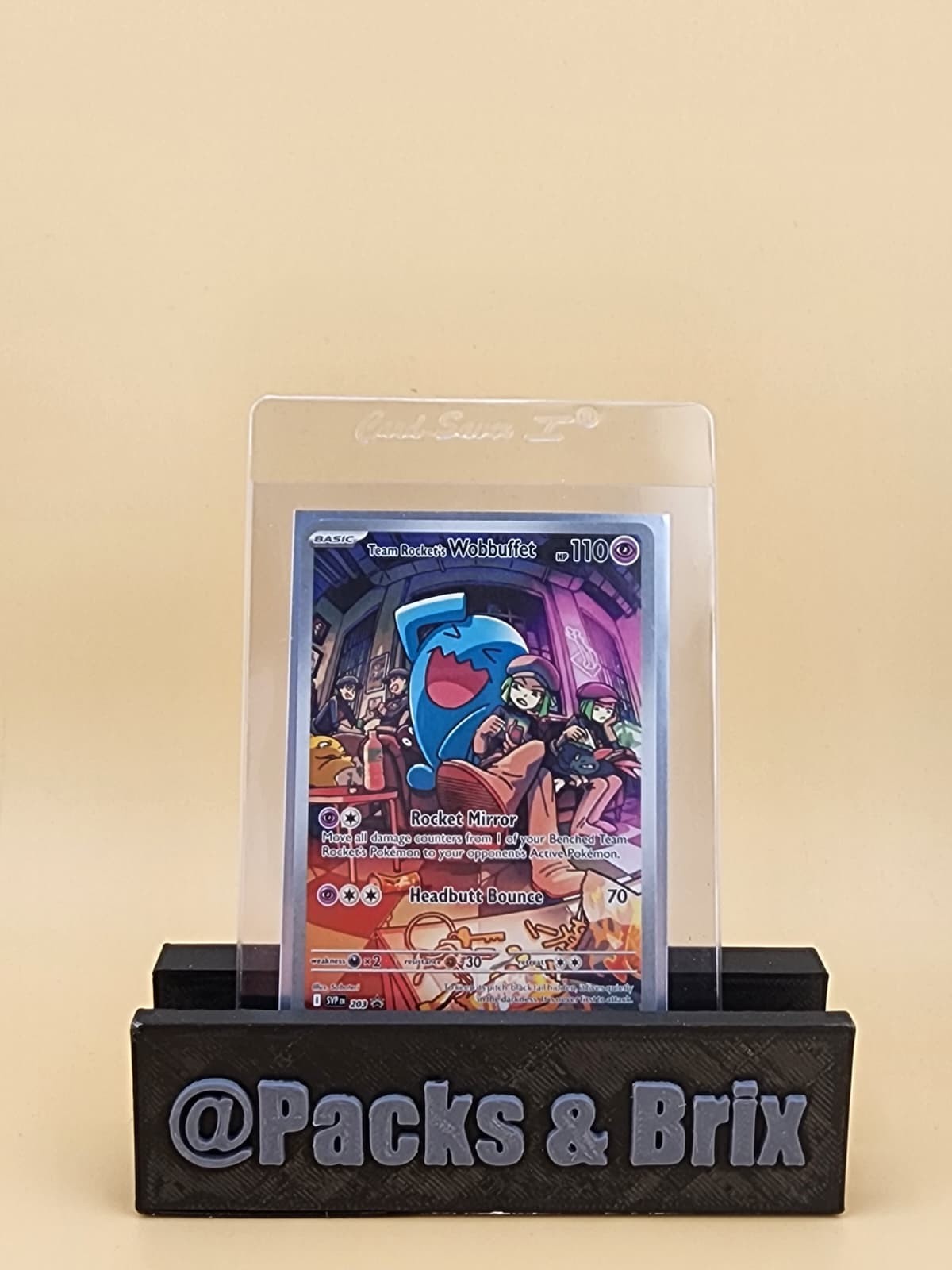 Team Rocket's Wobbuffet 203 Sv: Scarlet & Violet Promo Cards Holo Near Mint NM