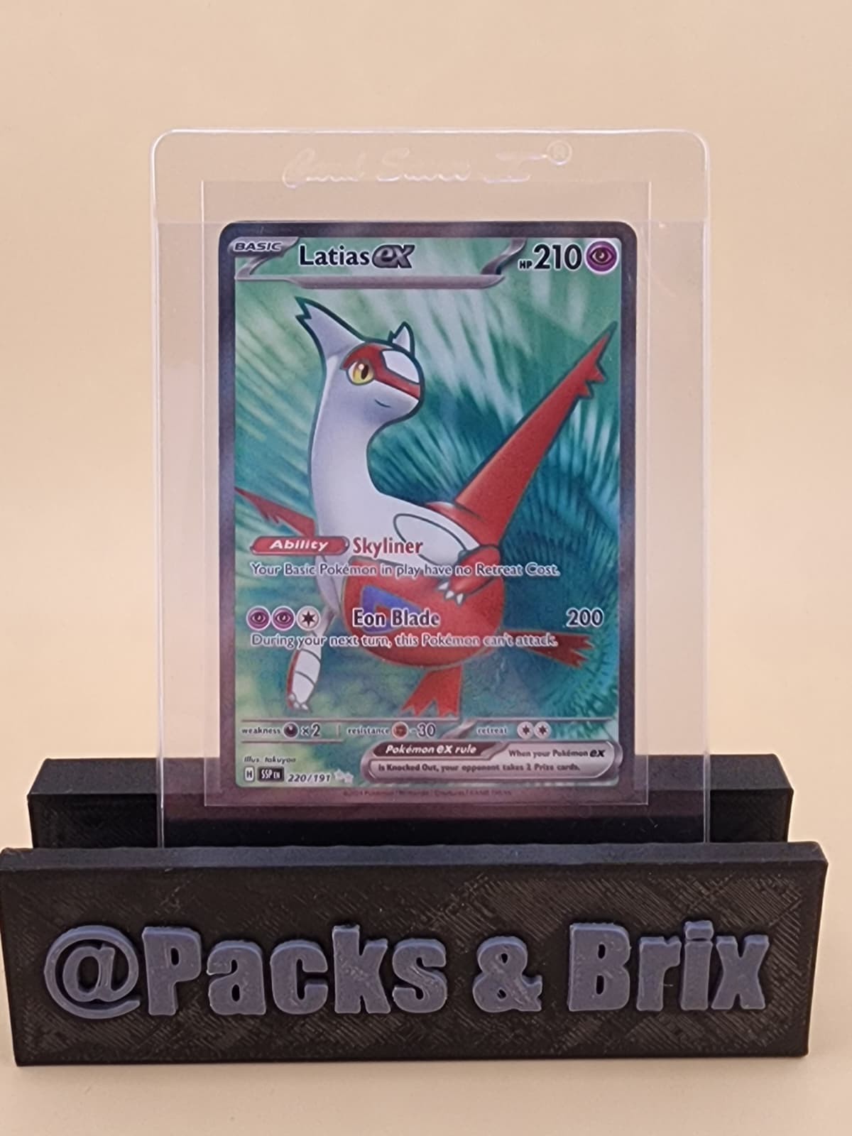Latias ex 220/191 Sv08: Surging Sparks Holo Near Mint (NM)
