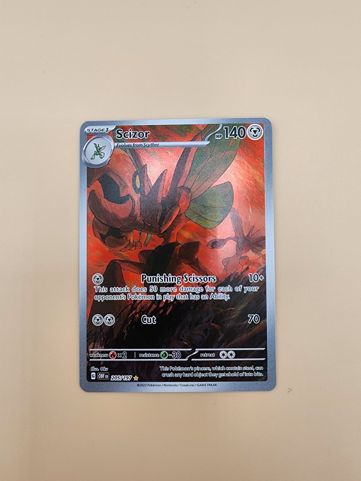 Scizor 205/197 Sv03: Obsidian Flames Holo
