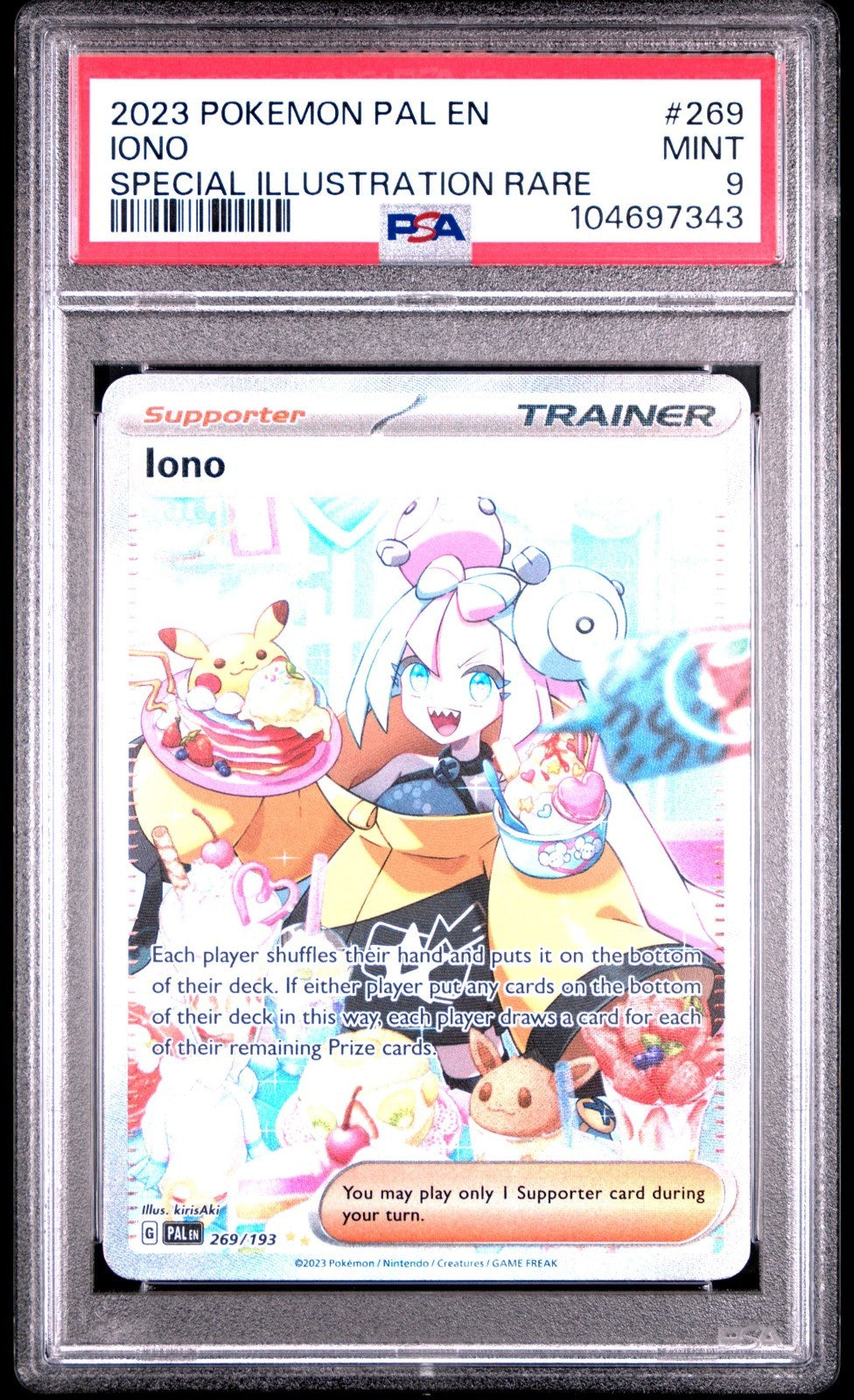 Iono 269/193 Sv02: Paldea Evolved Holo PSA 9 Mint