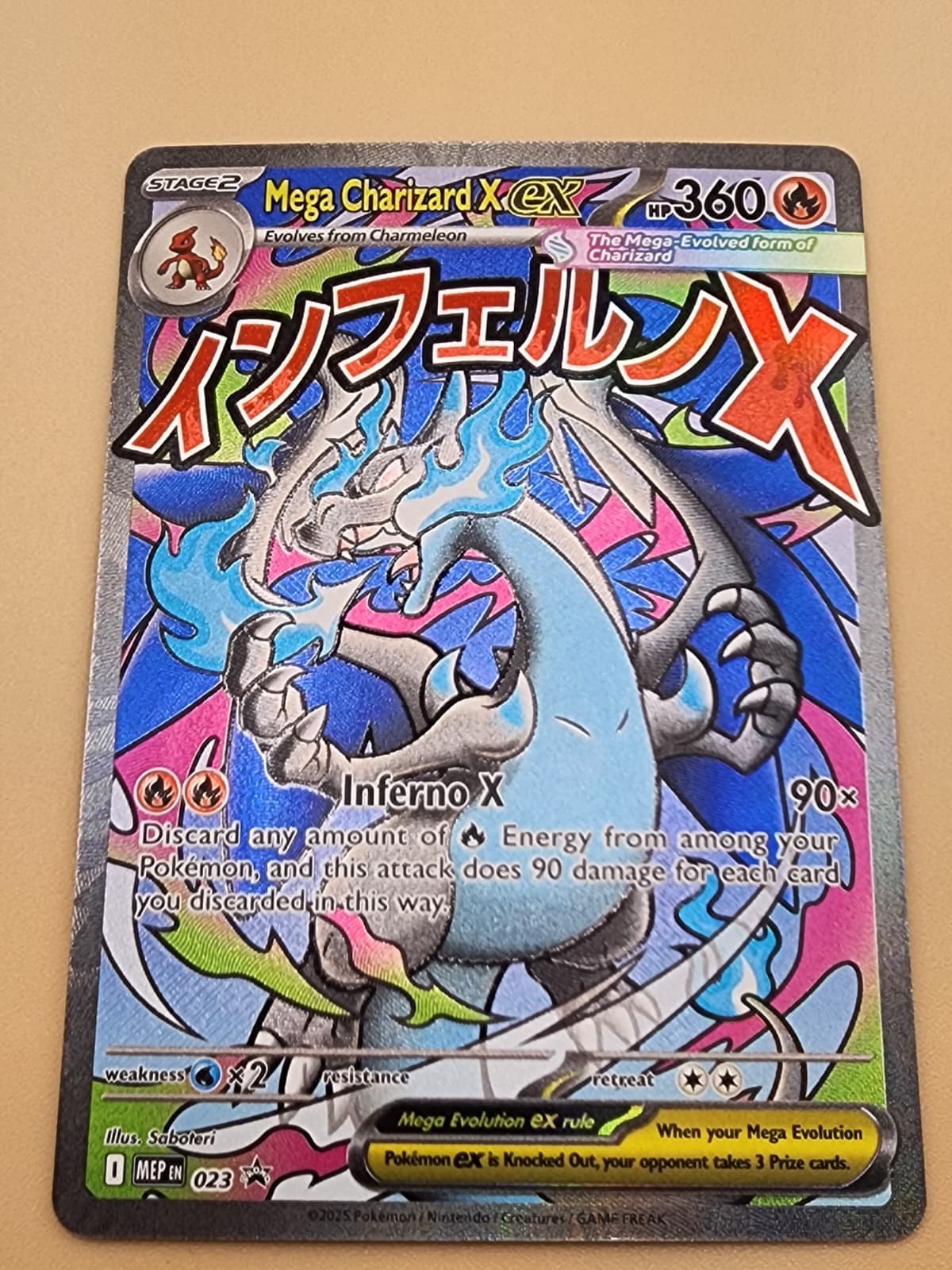Mega Charizard X ex 023 Me: Mega Evolution Promo Holo Near Mint NM