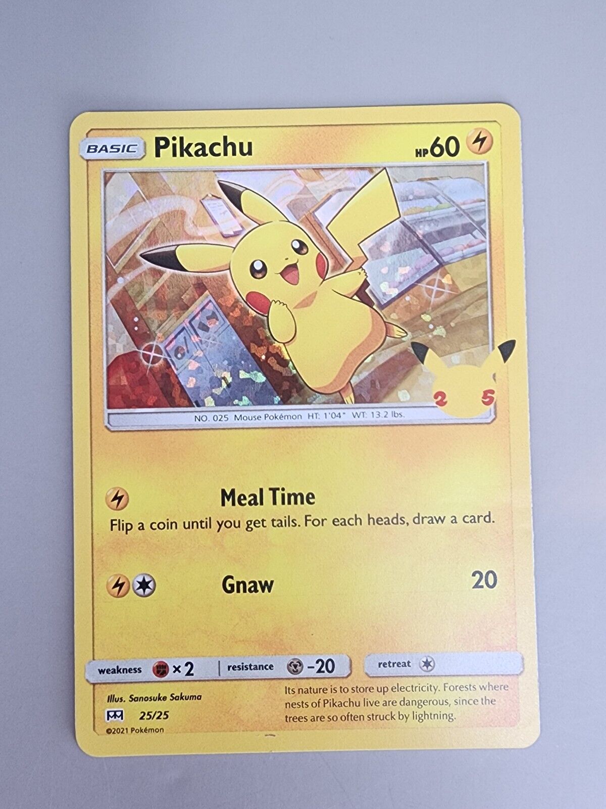 Pikachu 025/025 McDonald's 25th Anniversary Promos Regular MP+