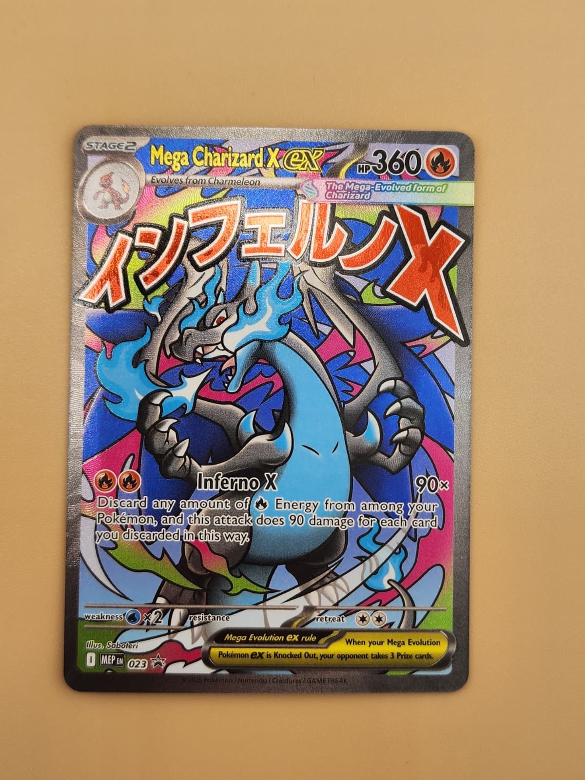 Mega Charizard X ex 023 Me: Mega Evolution Promo Holo Near Mint NM