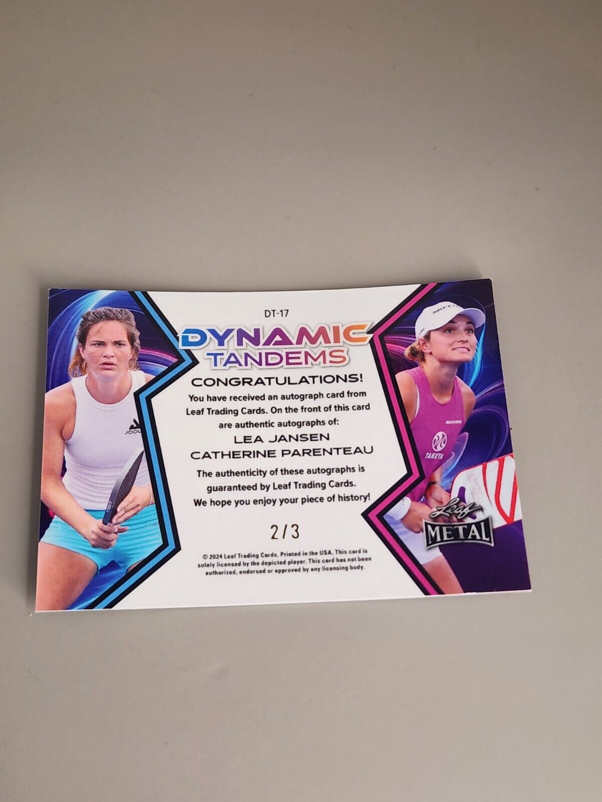 Lea Jansen Catherine Parenteau 2024 Leaf Metal Pickleball Dynamic Tandems Auto