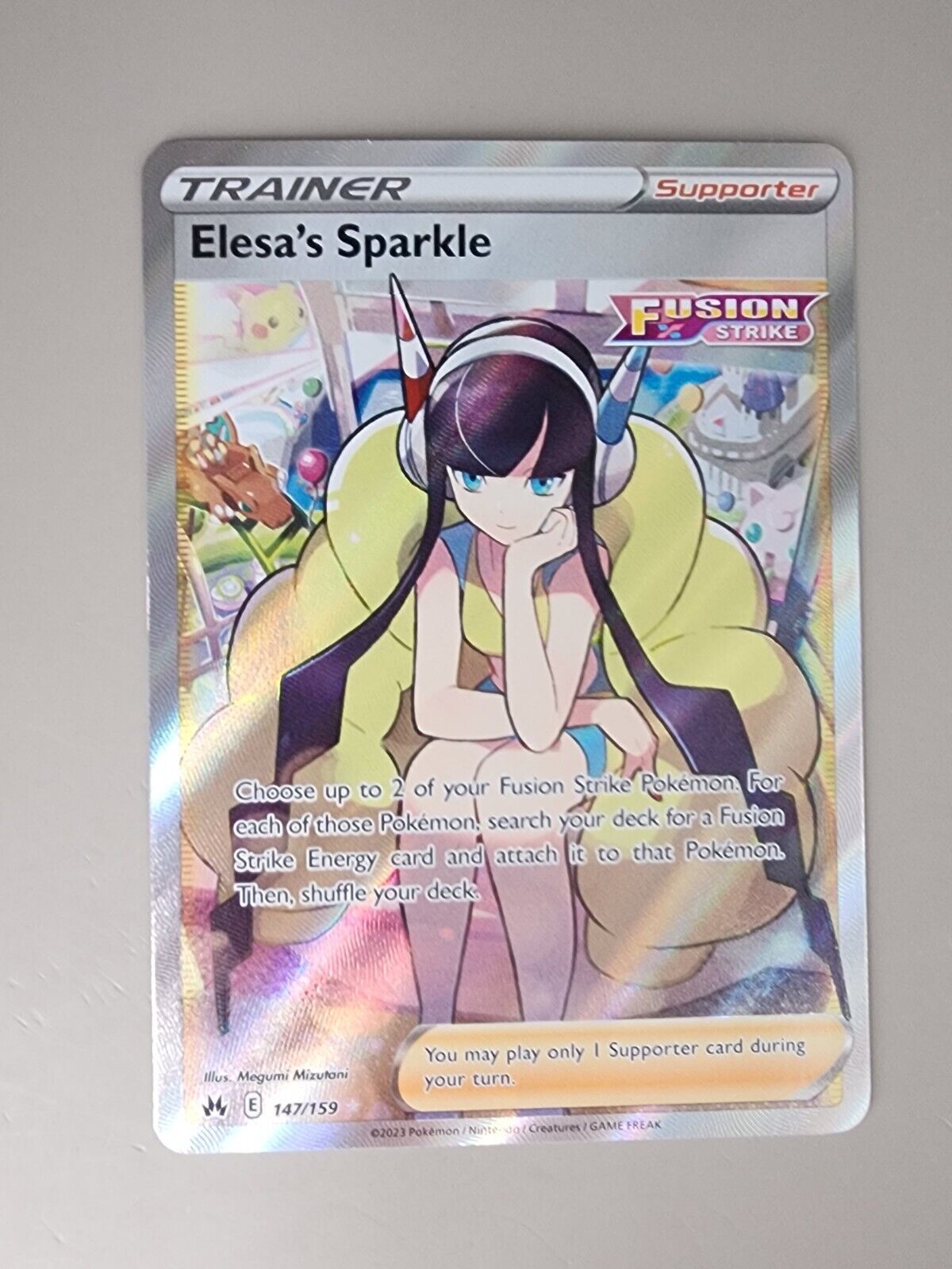 Elesa's Sparkle (Full Art) 147/159 Crown Zenith Holo NM