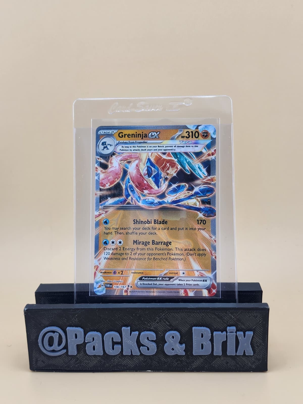 Greninja ex 106/167 Sv06: Twilight Masquerade Holo Near Mint (NM)