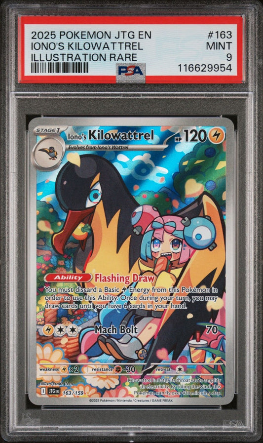 2025 POKEMON JTG EN-JOURNEY TOGETHER ILLUSTRATION RARE IONO'S KILOWATTREL PSA 9