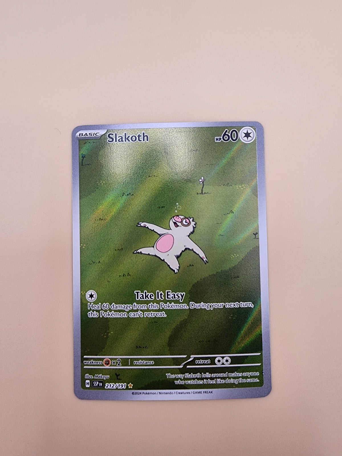 Slakoth 212/191 Sv08: Surging Sparks Holo