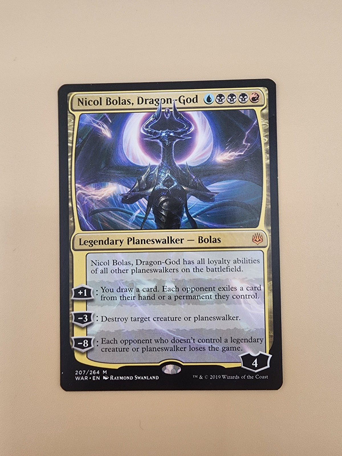 Magic: The Gathering Nicol Bolas, Dragon-God War of the Spark 207 LP