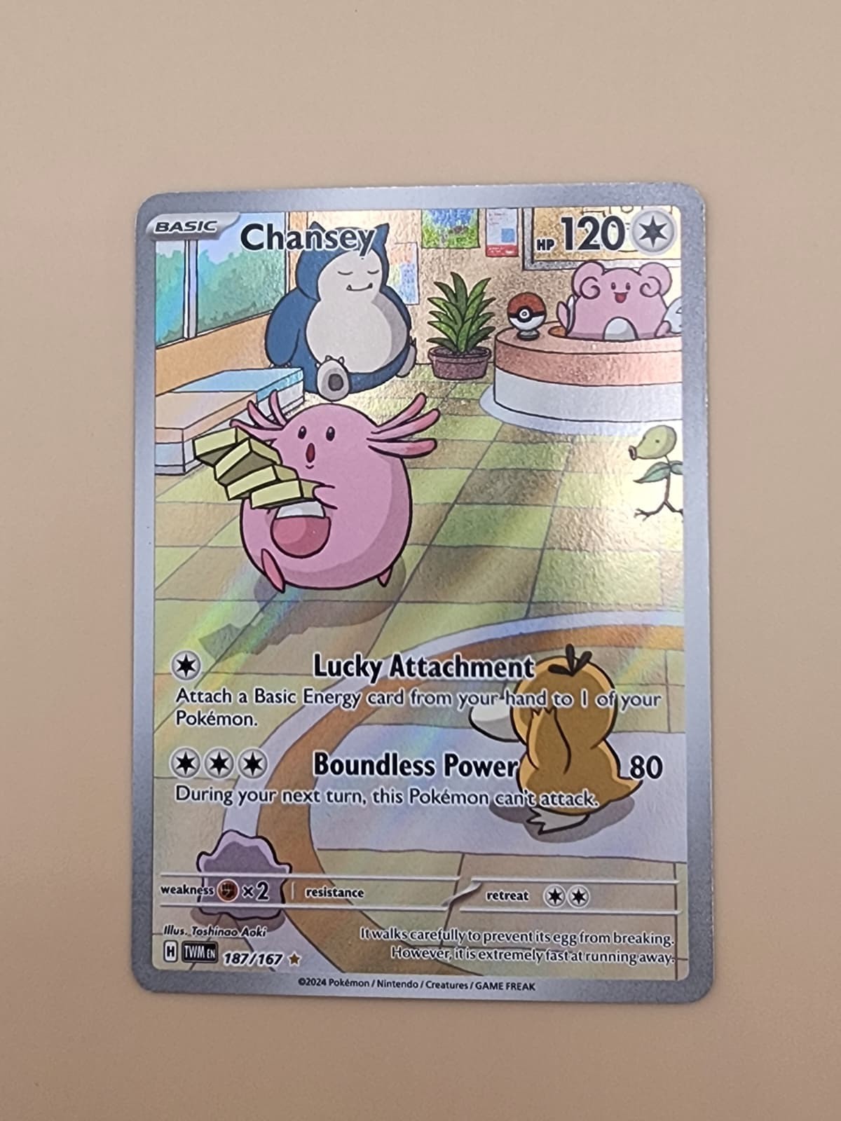 Chansey 187/167 Sv06: Twilight Masquerade Holo Near Mint (NM)