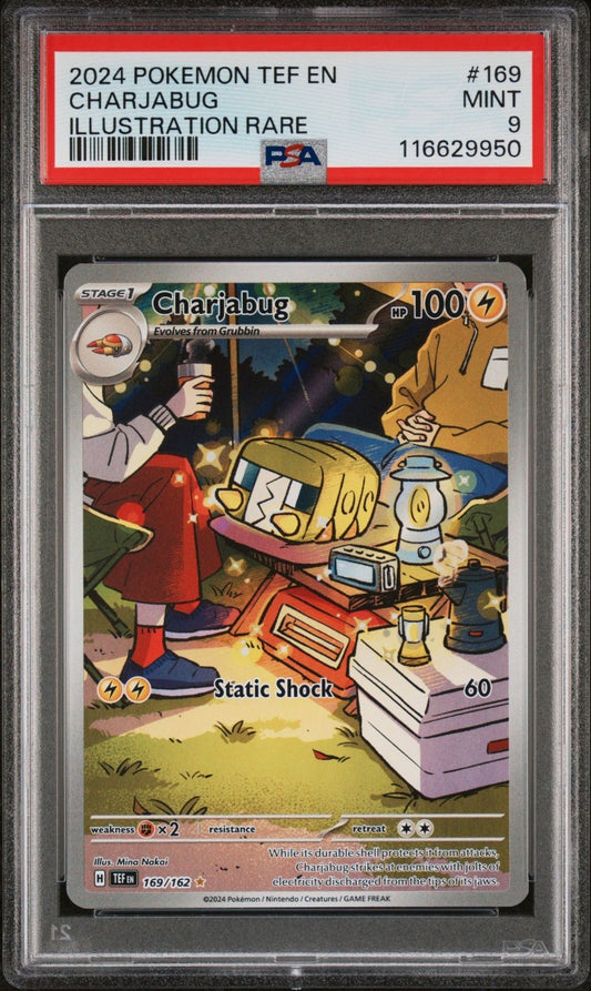 2024 POKEMON TEF EN-TEMPORAL FORCES ILLUSTRATION RARE #169 CHARJABUG PSA 9