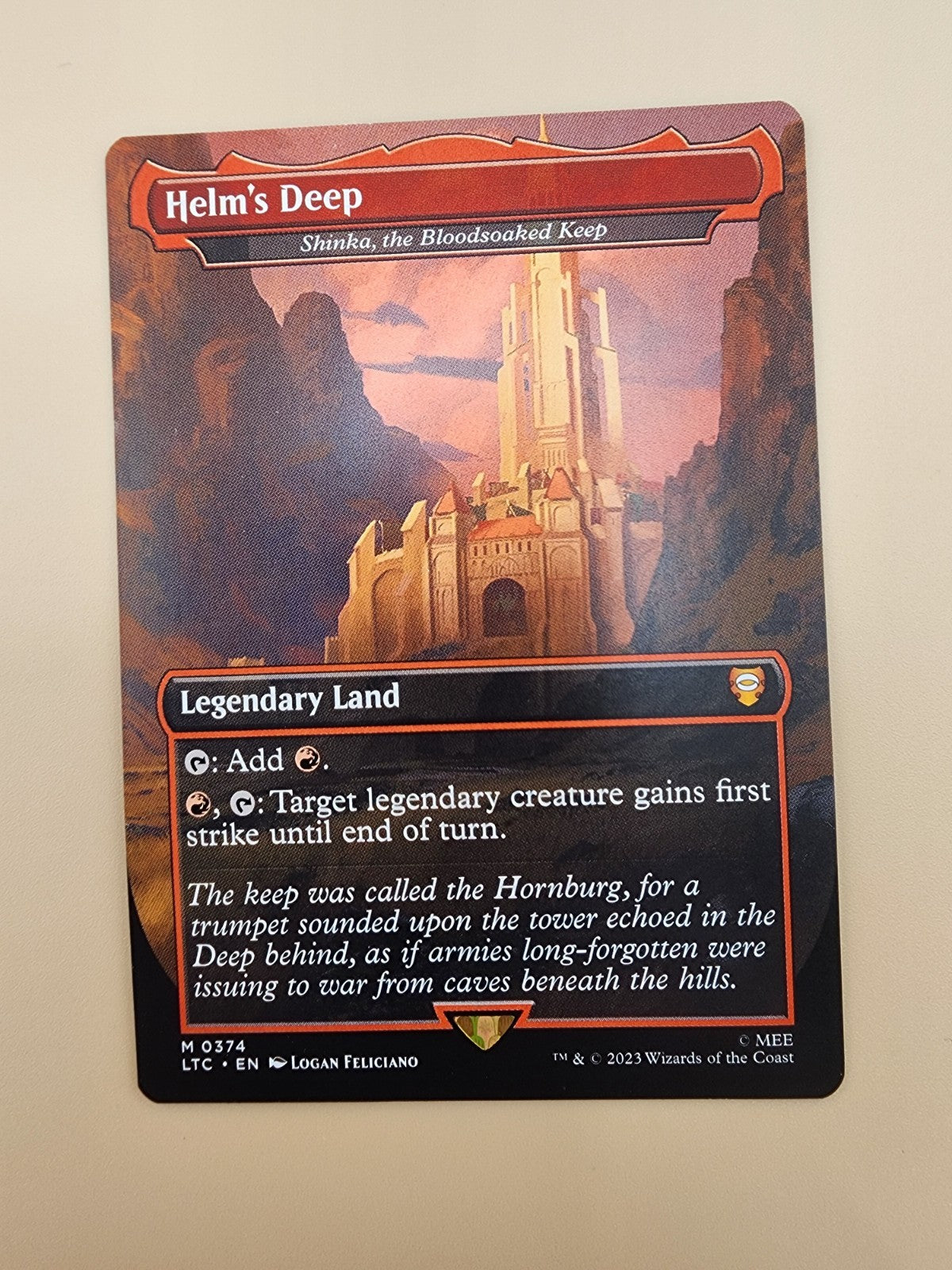 Helm's Deep - Shinka, the Bloodsoaked Keep - Borderless - MTG - LP