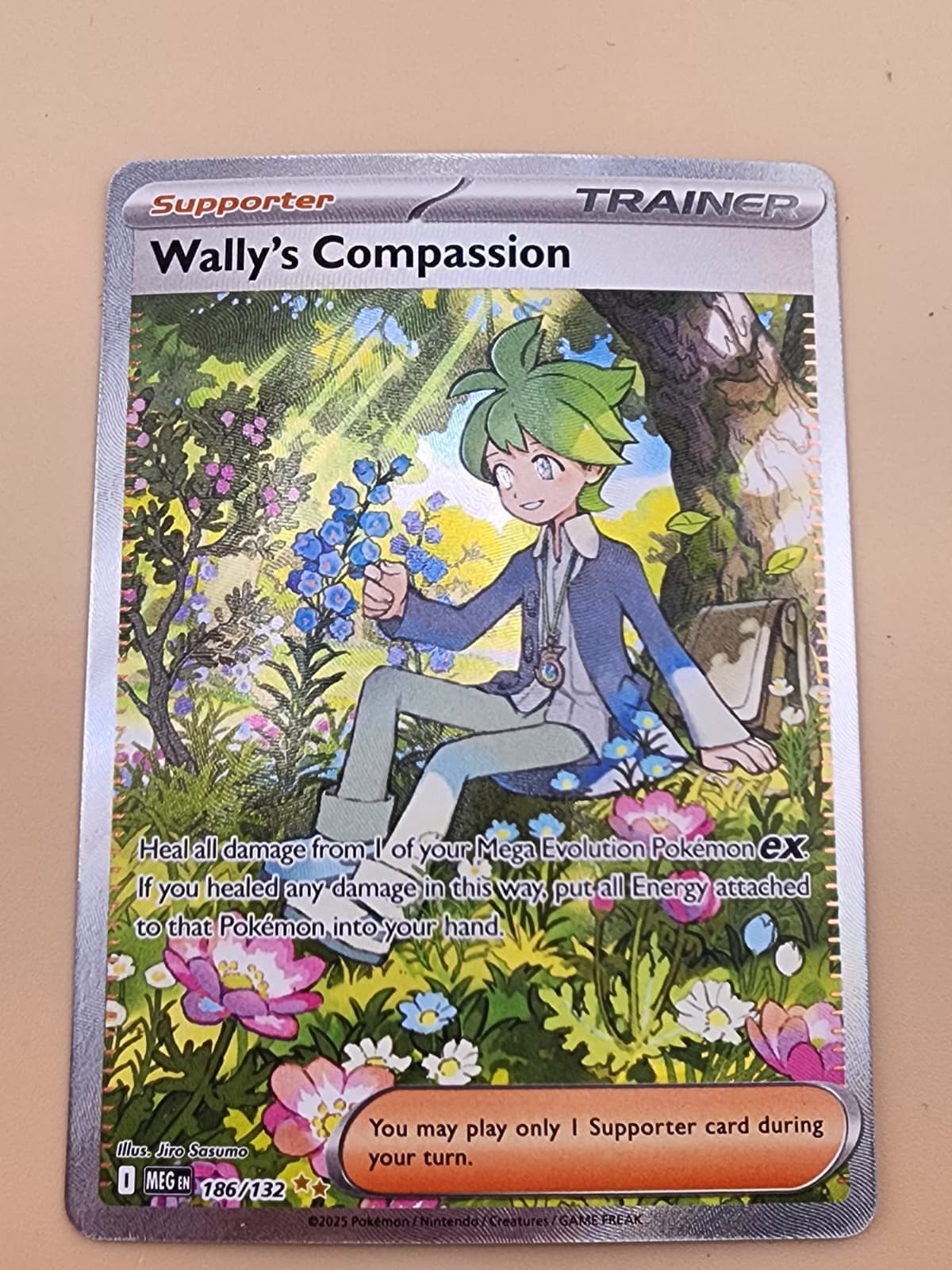 Wally's Compassion 186/132 Me01: Mega Evolution Holo Near Mint (NM)