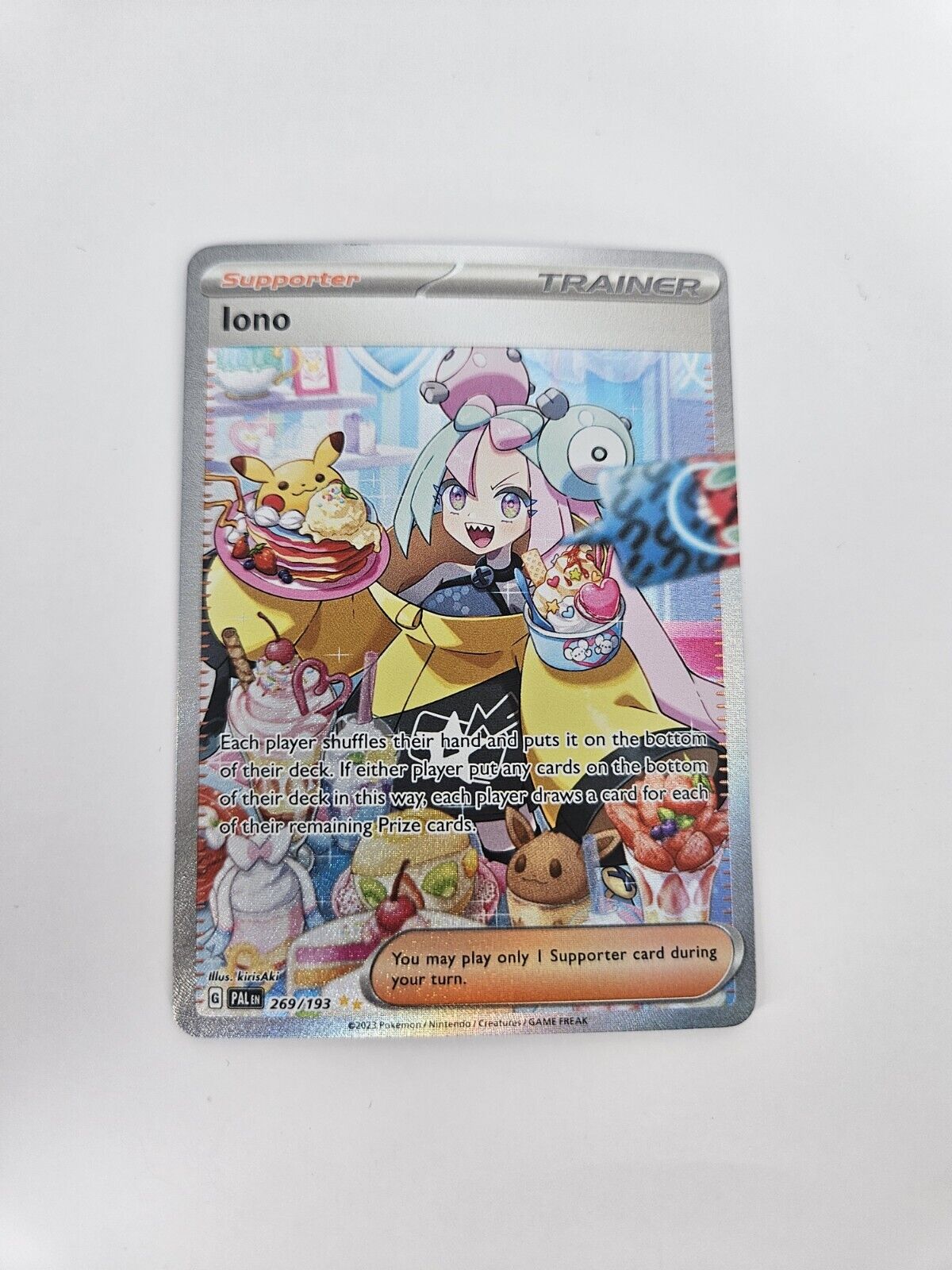 Iono 269/193 Pokémon TCG S&V Paldea Evolved Holo SIR - PACK FRESH! NM