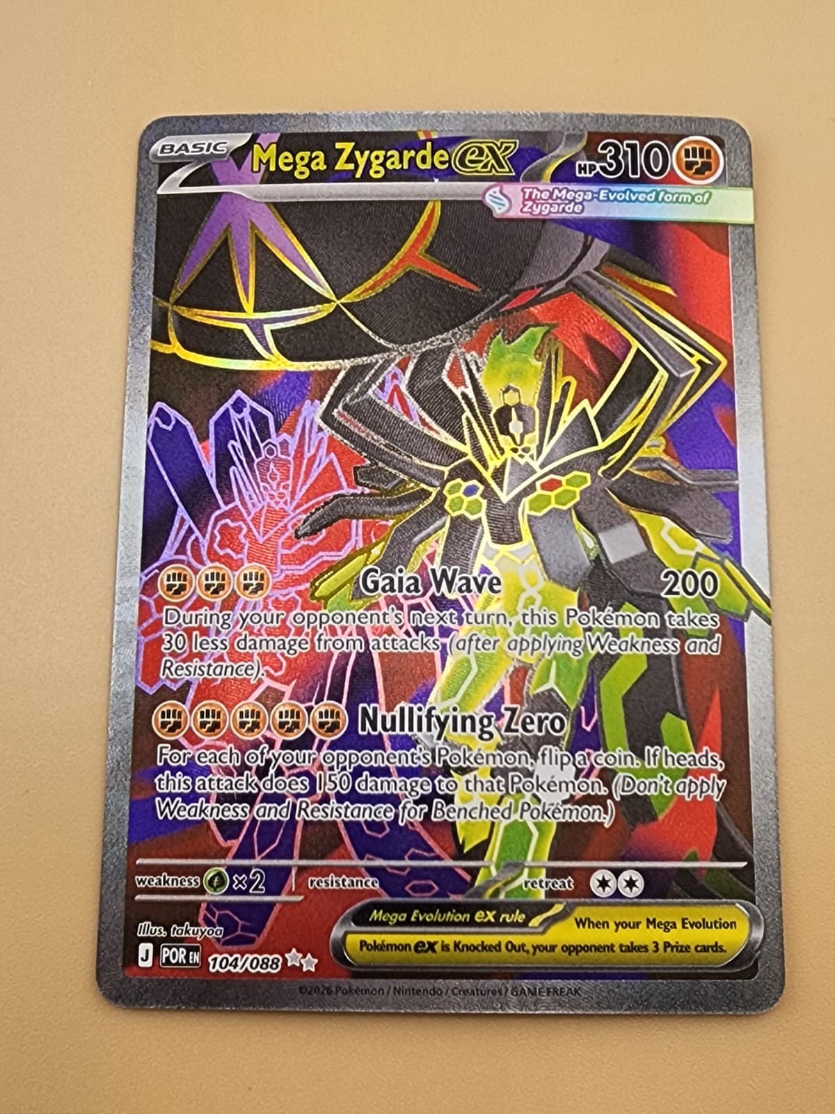Mega Zygarde ex 104/088 Me03: Perfect Order Holo Near Mint NM