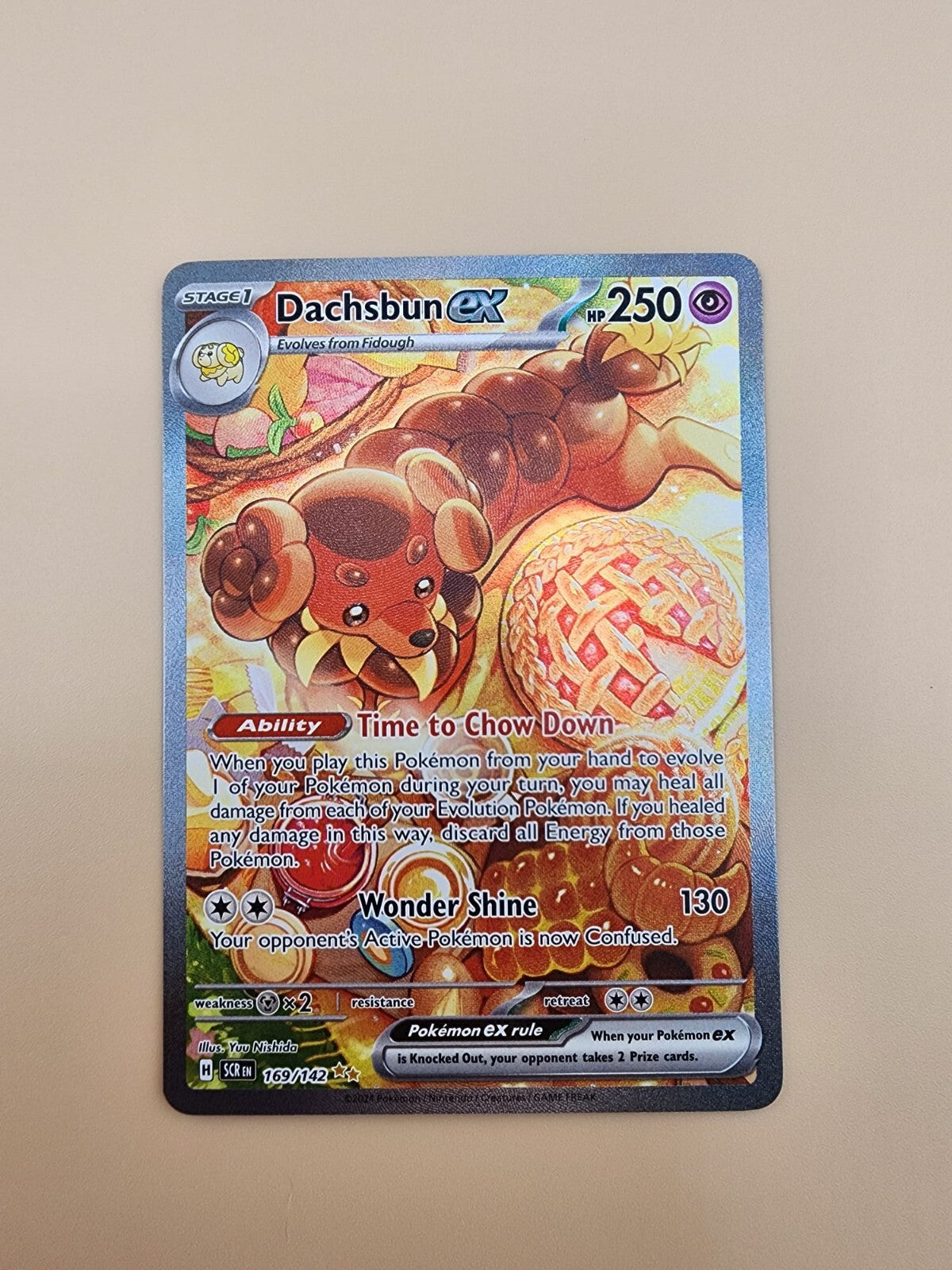 Dachsbun ex 169/142 Sv07: Stellar Crown Holo Dachsbun EX 169 Near Mint (NM)