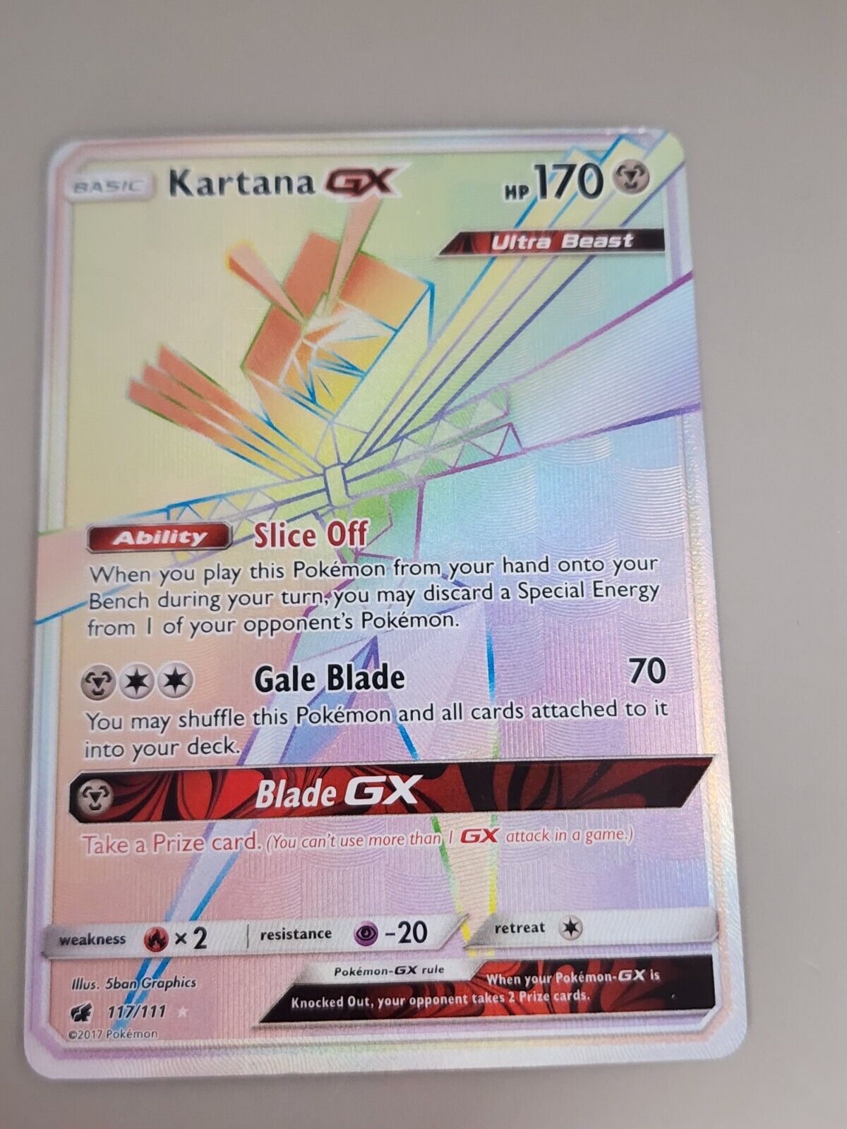 Kartana GX (Secret) 117/111 Sm-Crimson Invasion Holo