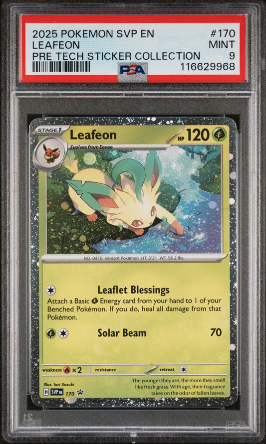 2025 POKEMON SVP EN-SV BLACK STAR PROMO #170 LEAFEON PSA 9