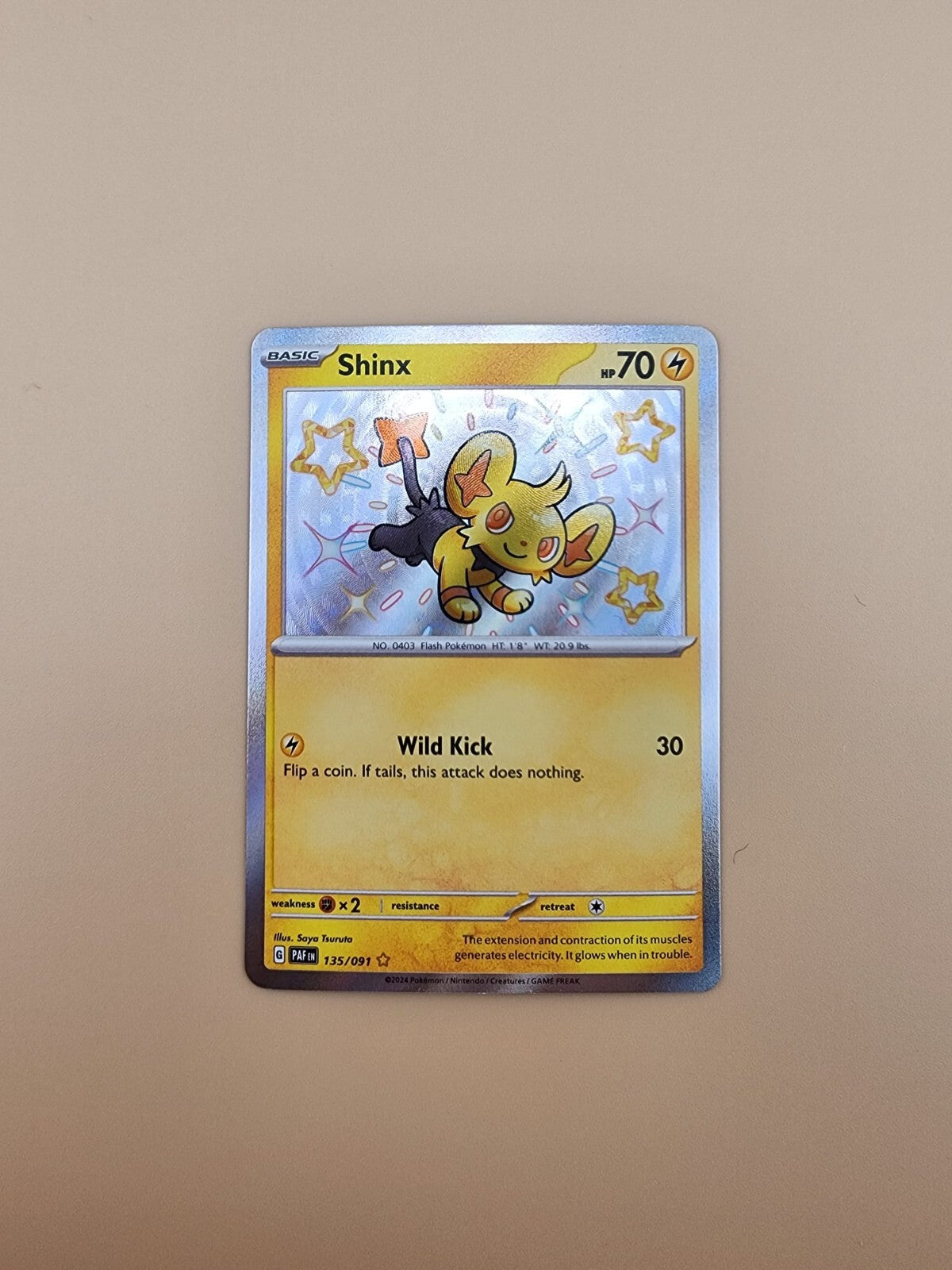 Shinx 135/091 Sv: Paldean Fates Holo Shinx 135 Near Mint (NM)