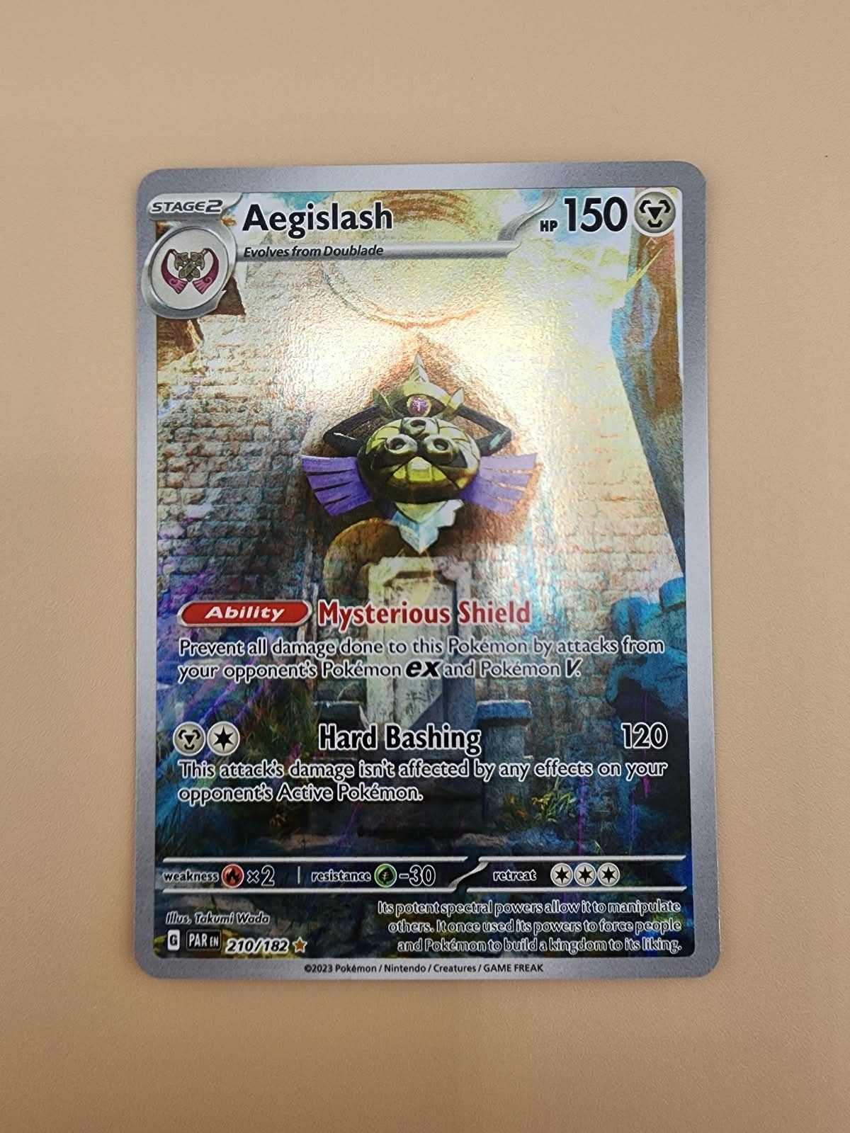 Aegislash 210/182 SV04: Paradox Rift Holo Near Mint NM